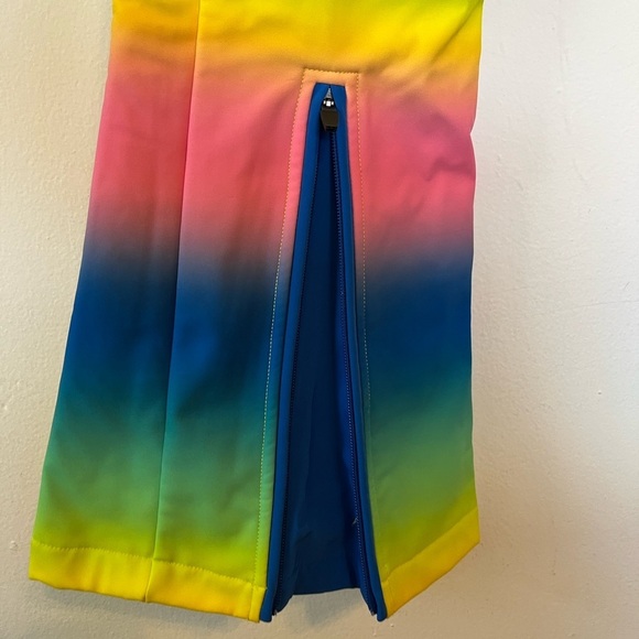 Perfect Moment Rainbow High Waist Aurora Flare Ski Pant Rainbow size L - Picture 11 of 15